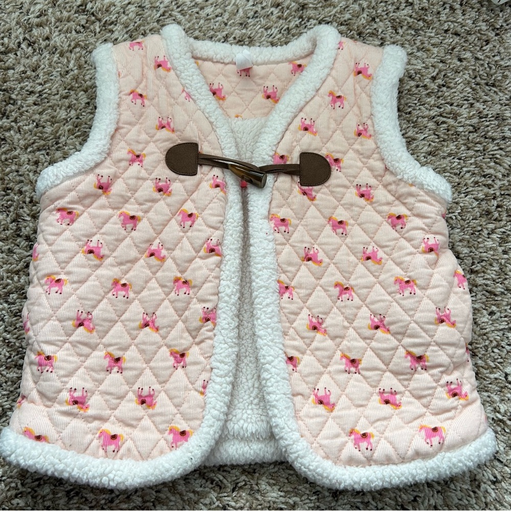 Matilda Jane Pink and White Quilted Vest